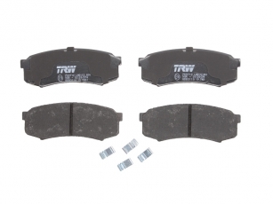Купить GDB3110 TRW Тормозные колодки задние Ленд Крузер (80, 90, 100, 150, Pрадо) с звуковым предупреждением износа